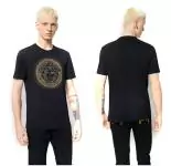 versace t-shirt crew neck cotton 3d point medusa noir